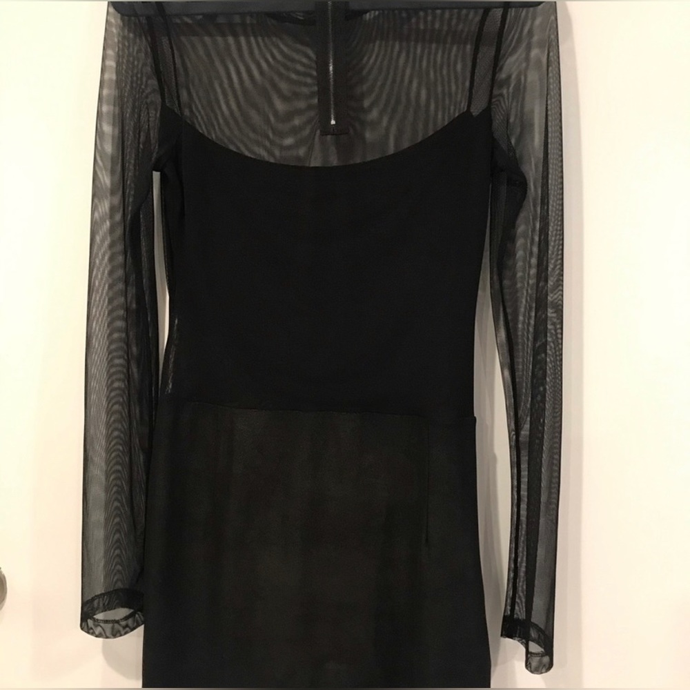 bcbg black mesh dress BCBG Chocolate Brown Party Dress (S) – Holy Thrift main image 0